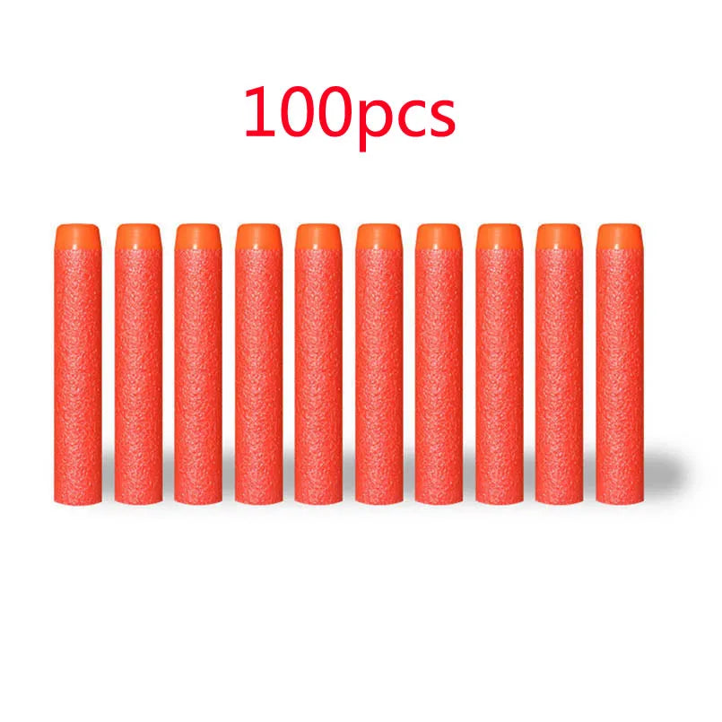 50/100Pcs 7.2cm EVA Soft Bullets for Hollow Hole Head Refill Darts Outdoor Toy Boy Gun Bullet for Series Blasters Children Gifts
