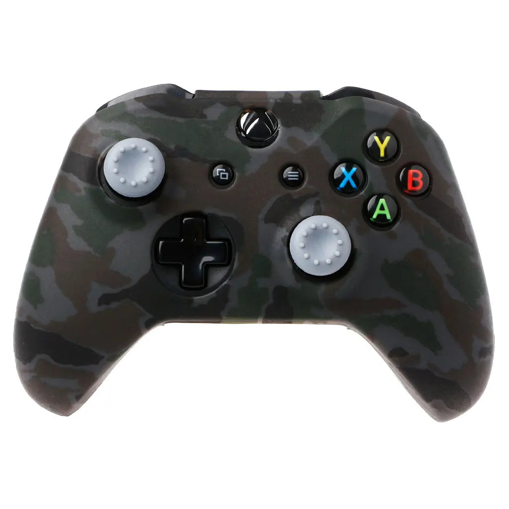 Camouflage Silicone Gamepad Cover + 2 Joystick Caps For XBox S Controller HX6A