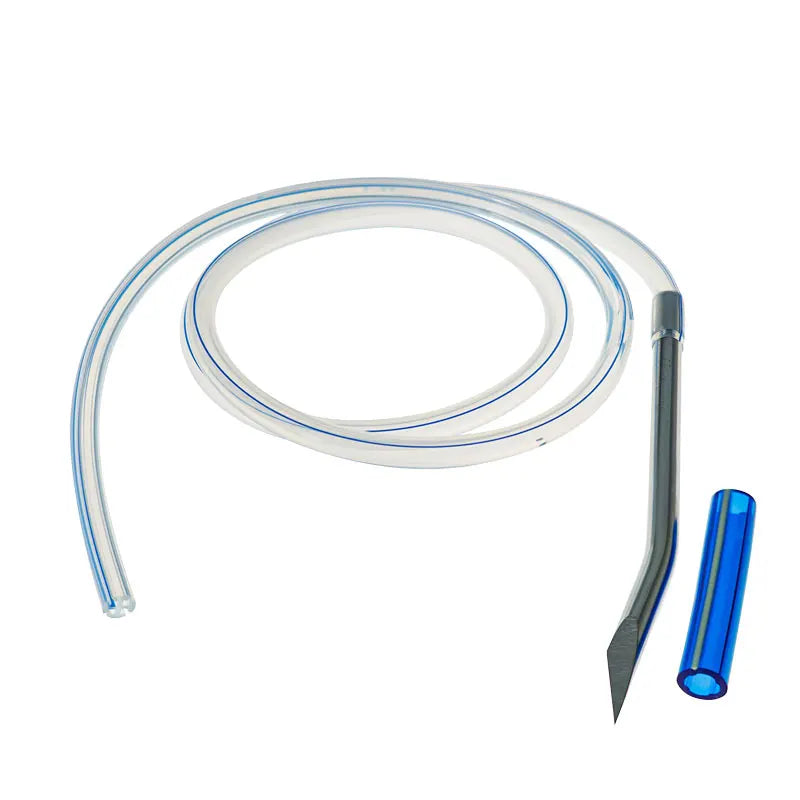 1PC Medical Silicone Round Fluted Drain Tube For Wound Drainage Surgical Supplies Cross Drainage Tube with Or without Needle