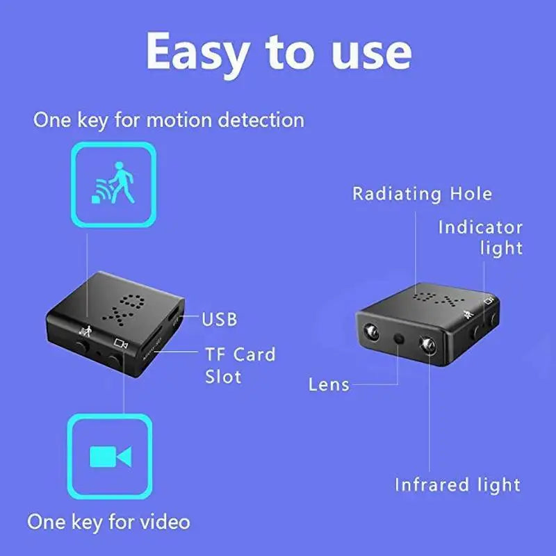 Mini 1080P HD Camera Built-in Battery IR Night Vision Body Cam IP Remote Monitoring Camcorder Cam