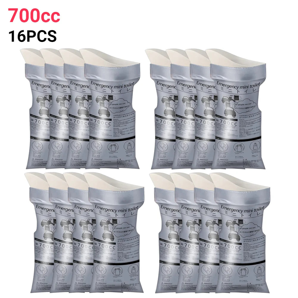 Outdoor Emergency Urinate Bags 700ml Disposable Travel Mini Mobile Toilet Portable Urine Bag Unisex Pee Bag for Female Baby Male