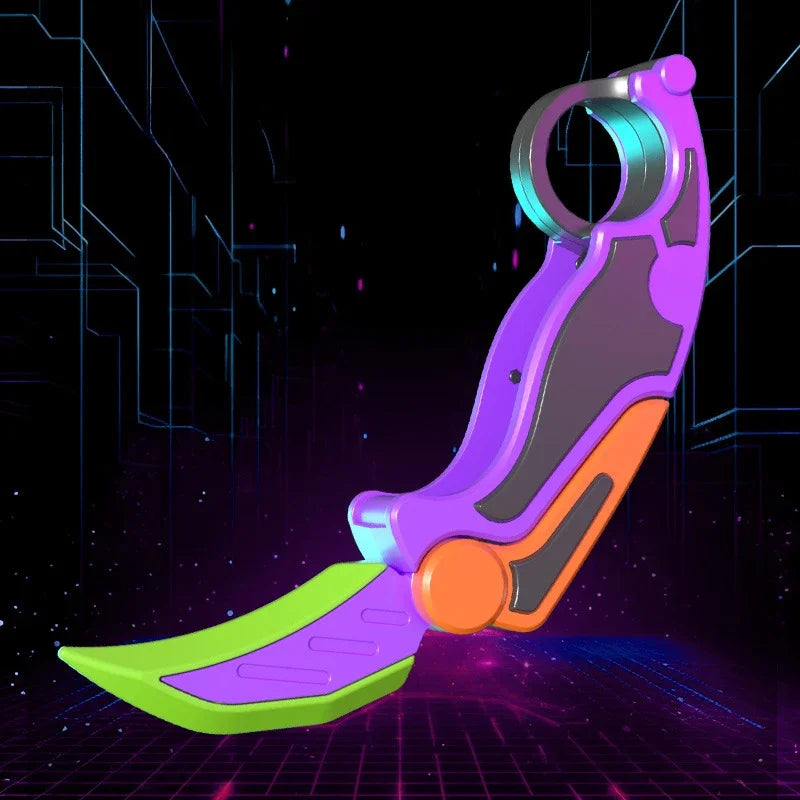 3D Printed Gravity Claw Knife Fidget Toys Plastic Folding Butterfly Knife Adult Stress Relief Toys Novel Children Toy Xmas Gifts