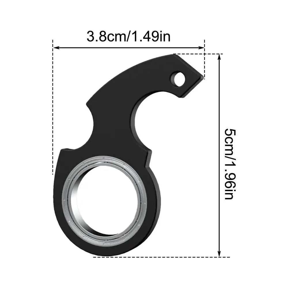 Creative Keychain Fidget Spinner Anxiety Stress Relief Toys Revolve Cool Keyring Relieving Boredom Birthday Gift for Adults Kids