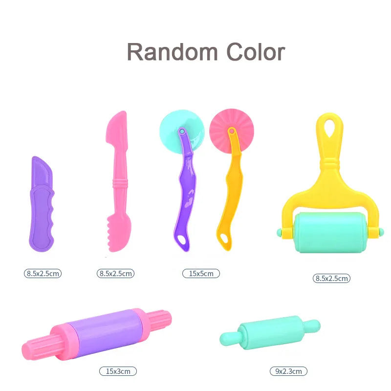 Cartoon 3D Animal Play Dough Molds DIY Creation Tools For Kids Toddlers Various Animal Molds Rolling Pins Clay Dough Accessories