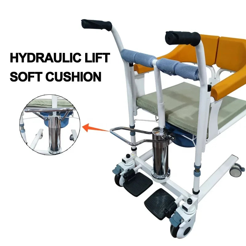 Hot Sale Wheelchair Toilet Commode Chair Electric Patient Lifting Transfer Chair For Elderly And Disabled