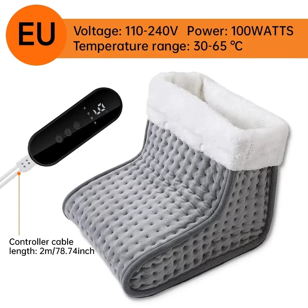 Electric Foot Heater 4 Modes Timing Heating Control Washable Foots Warmer Pad Thermal Foot Care Cushion