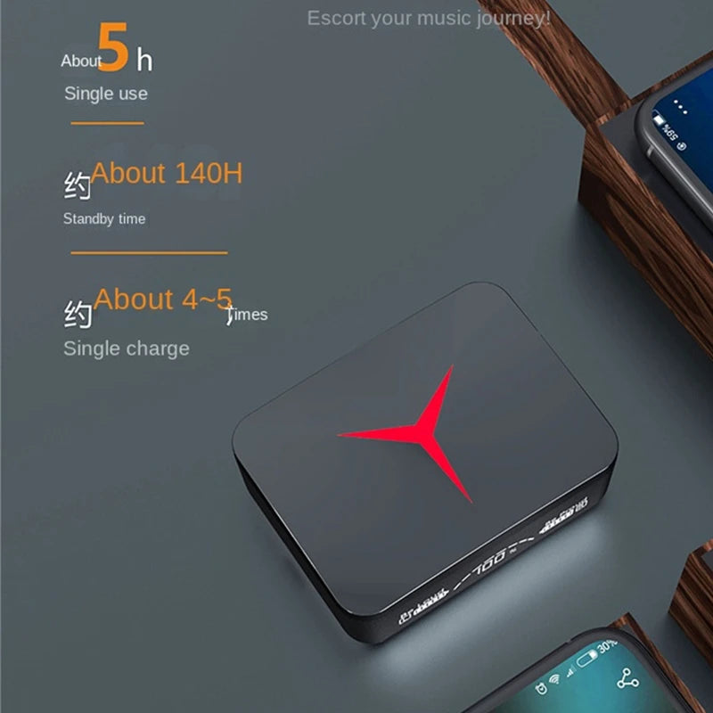 FANGTUOSI New Wireless Headphones Sliding Cover Gaming Headsets Stereo Sports Earbuds Earphones with Led Digital Display