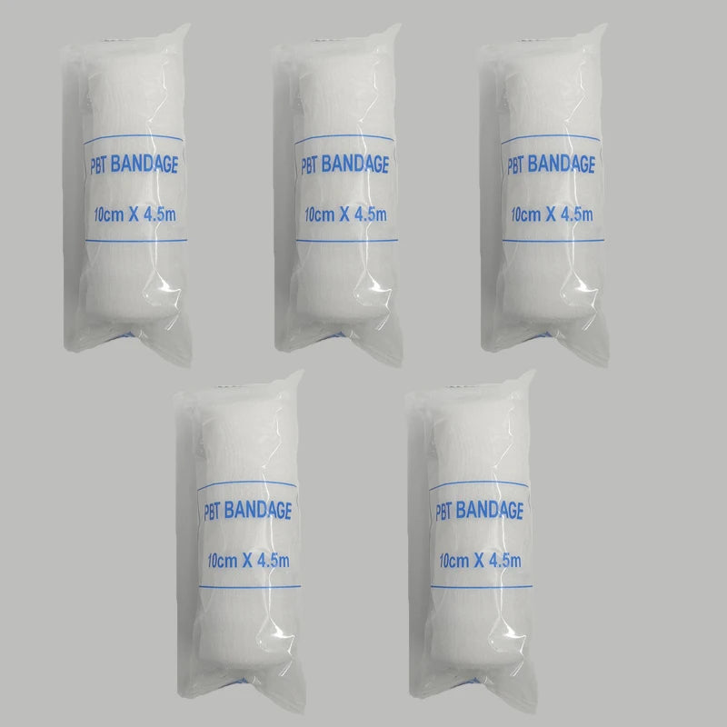 5-10 Rolls/Lot 10cmx4.5m PBT Elastic Bandage First Aid Kit Gauze Roll Wound Dressing Medical Nursing Emergency Care Bandage