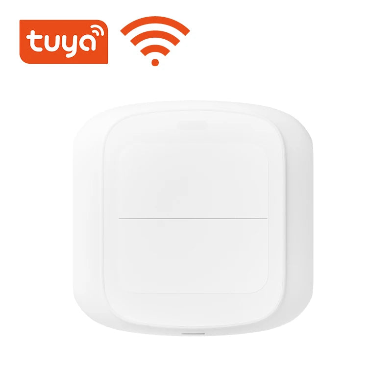 New Tuya WiFi/ZigBee 2 Gang Wireless 6 Scene Switch Push Button Controller Battery Powered Automation Scenario for Tuya Devices