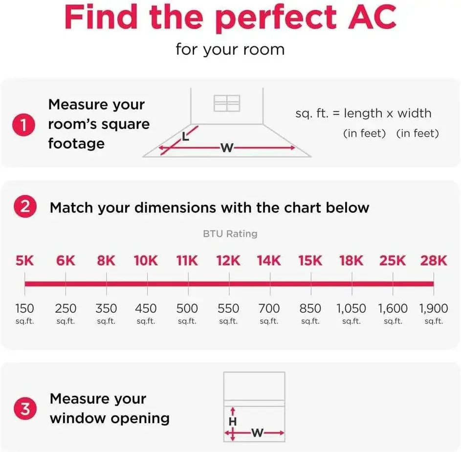 Window Air Conditioner, 2024 6,000 BTU Electronic Controls, White