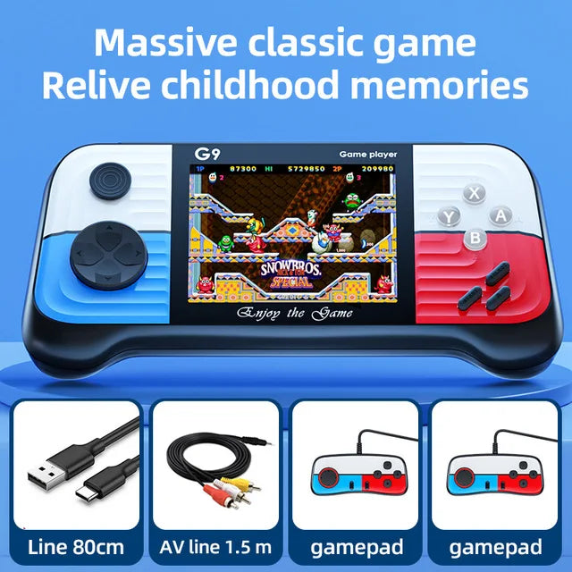 G9 Handheld 3.0-Inch high-Definition Screen Game Console Rocker Retro Hit Color Handheld PSP Game Console Arcade 666 Games