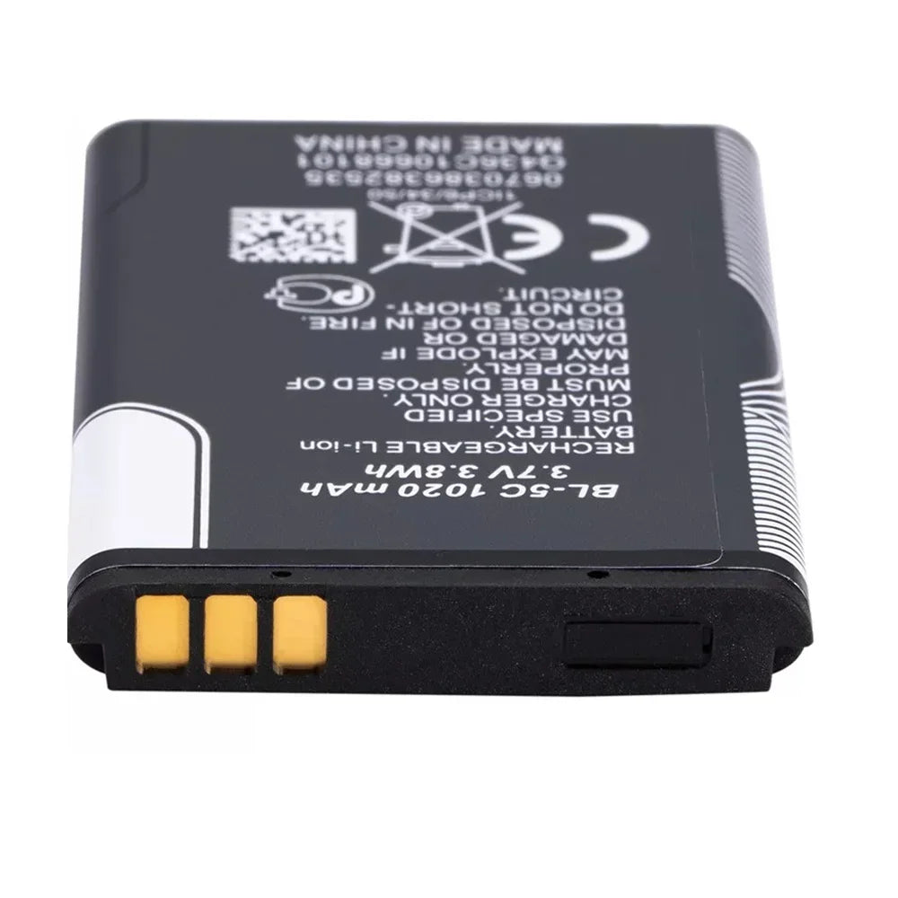 3.7V BL5C BL-5C Lithium Polymer Phone Battery For Radio Nokia 1100 1110 1200 1208 1280 2600 2700 3100 3110 5130 6230 1600