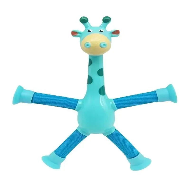 Children Suction Cup Toys Pop Tubes Stress Relief Telescopic Giraffe Fidget Toys Sensory Bellows Toys Anti-stress Squeeze Toy