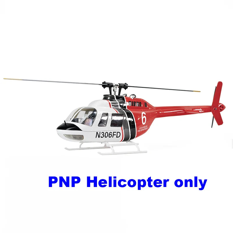 Flywing Bell 206 RC Helicopter V3 6CH GPS Altitude Hold Two Rotor 1:16 RC Scale Helicopter PNP RTF With H1 Flight Control System