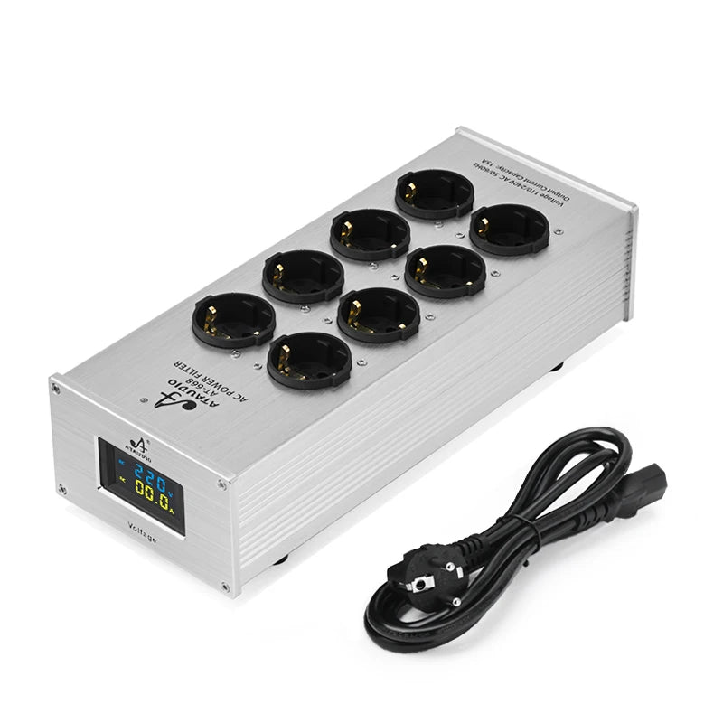 Hi-end EU Hifi Power Filter for Standard EU Socket Noise-free Audio Purifier Filter Power Conditioner with EU Outlets Strip