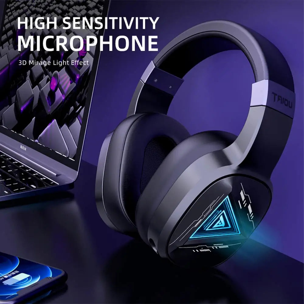 TAIDU THS320 PRO High Quality Wireless Bluetooth Headphones Surround Sound Esports Gaming Earphone RGB Headsets Microphones