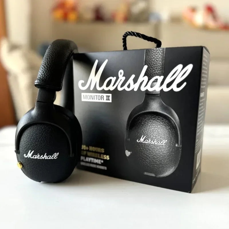 Marshall MONITOR II Wireless Bluetooth Headphones Classic Earphones Deep Bass Foldable Pop Rock Retro Music Microphone Headset