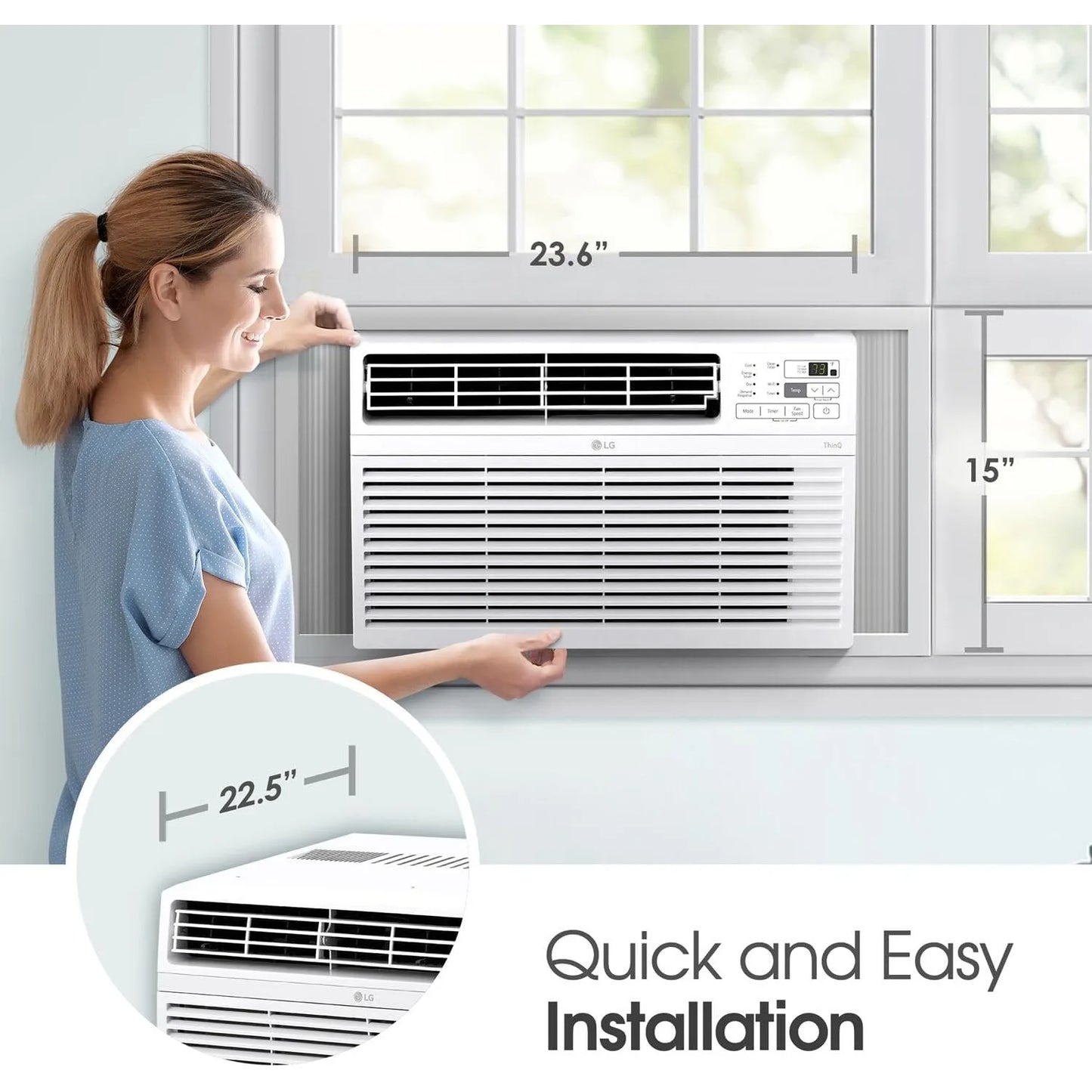 NEW LW1424RD, 14000 BTU Window Air Conditioner, 115V, 700 Sq.Ft.,w/ Remote, 3 Cooling & Fan Speeds, Auto Restart