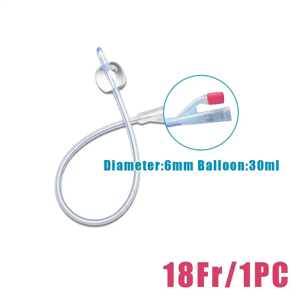 1Pc Medical Disposable Silicone Urinary Catheter 2 Way Silicone Foley Balloon Catheter for Men Women 12/14/16/18/20/22Fr