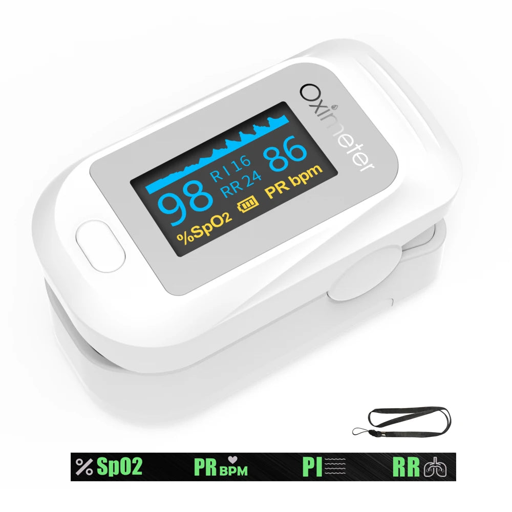 Portable Professional Finger Oximeter Digital Finger Pulse Oximeter OLED Blood Oxygen Heart Rate Health Diagnostic Monitor Tool