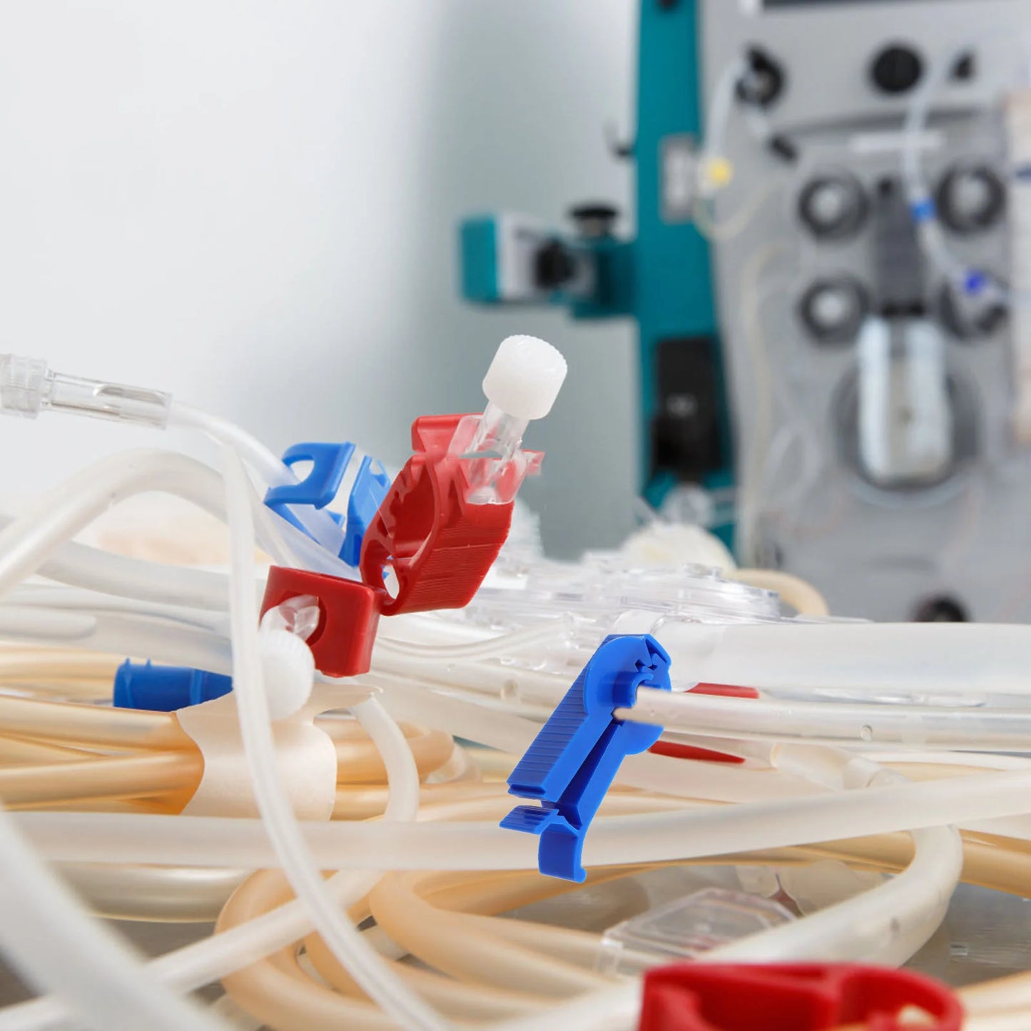 Peritoneal Dialysis Supplies Permeable Pipe Clamp Accessories Bathroom Blue Abs