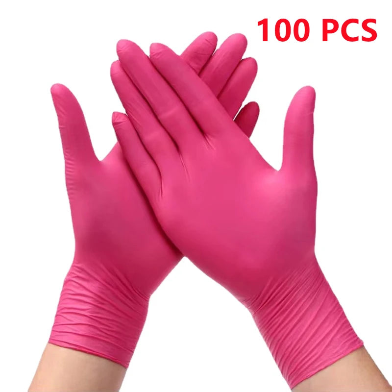 50/100PCS Purple Nitrile Gloves Latex Free Disposable Gloves for Cleaning Mechanic Work Kitchen Dishwashing Garden Beauty Tattoo
