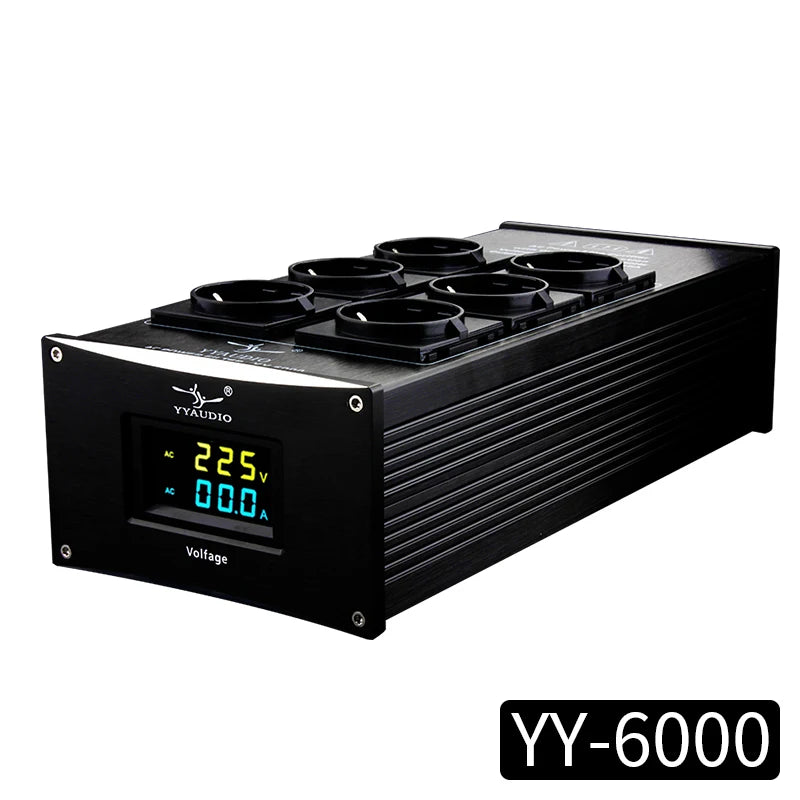 YYAUDIO HiFi Audio Noise AC Power Filter Power Conditioner Power Purifier Surge Protection with EU Outlets Power Strip