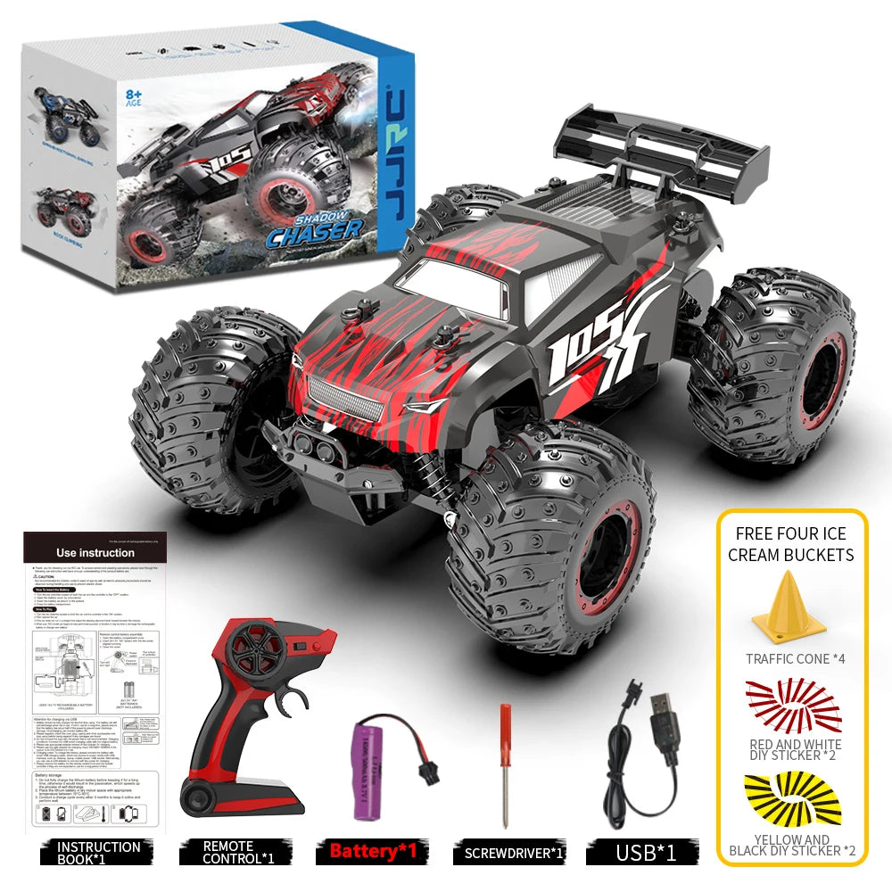 JJRC Q105 1:18 20 Km/h 2.4GHz Double Motors Drive Climbing With LED Light Off Road Remote Control Cars Drift Monster Truck Toys