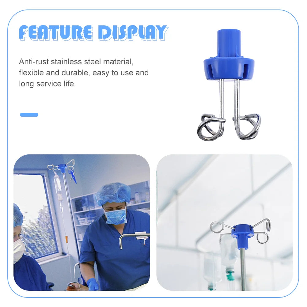 Hook Infusion Stand Iv Bag Rack Hanging Pole Hanger Drip Handbag Holder Vertical Display Bottle Medical Steel Inverted Clinic