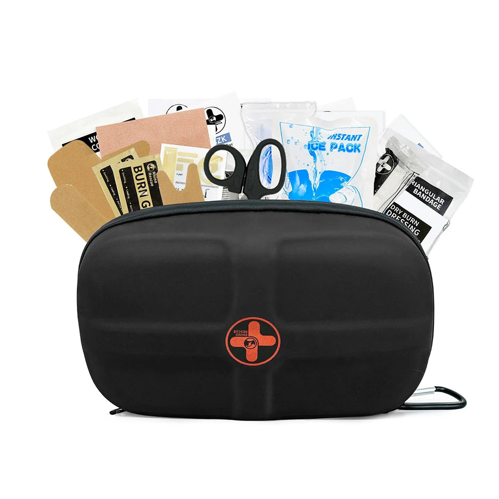 RHINO RESCUE First Aid Kit, Waterproof Portable Emergency Medical Kit for Travel, Home, Care, College Dorm, Camping, Hiking,