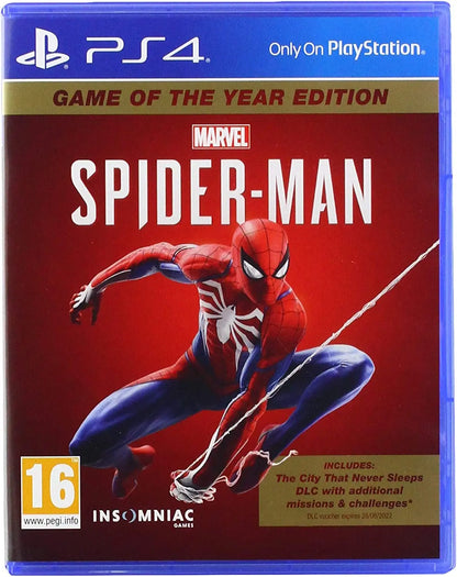 Marvel's SpiderMan Game Of The Year Edition PS4 Spiderman PS4 Playstation Game Blueray Disc