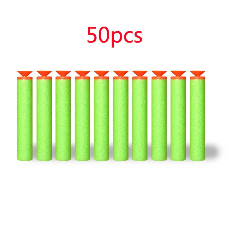 50/100Pcs 7.2cm EVA Soft Bullets for Hollow Hole Head Refill Darts Outdoor Toy Boy Gun Bullet for Series Blasters Children Gifts