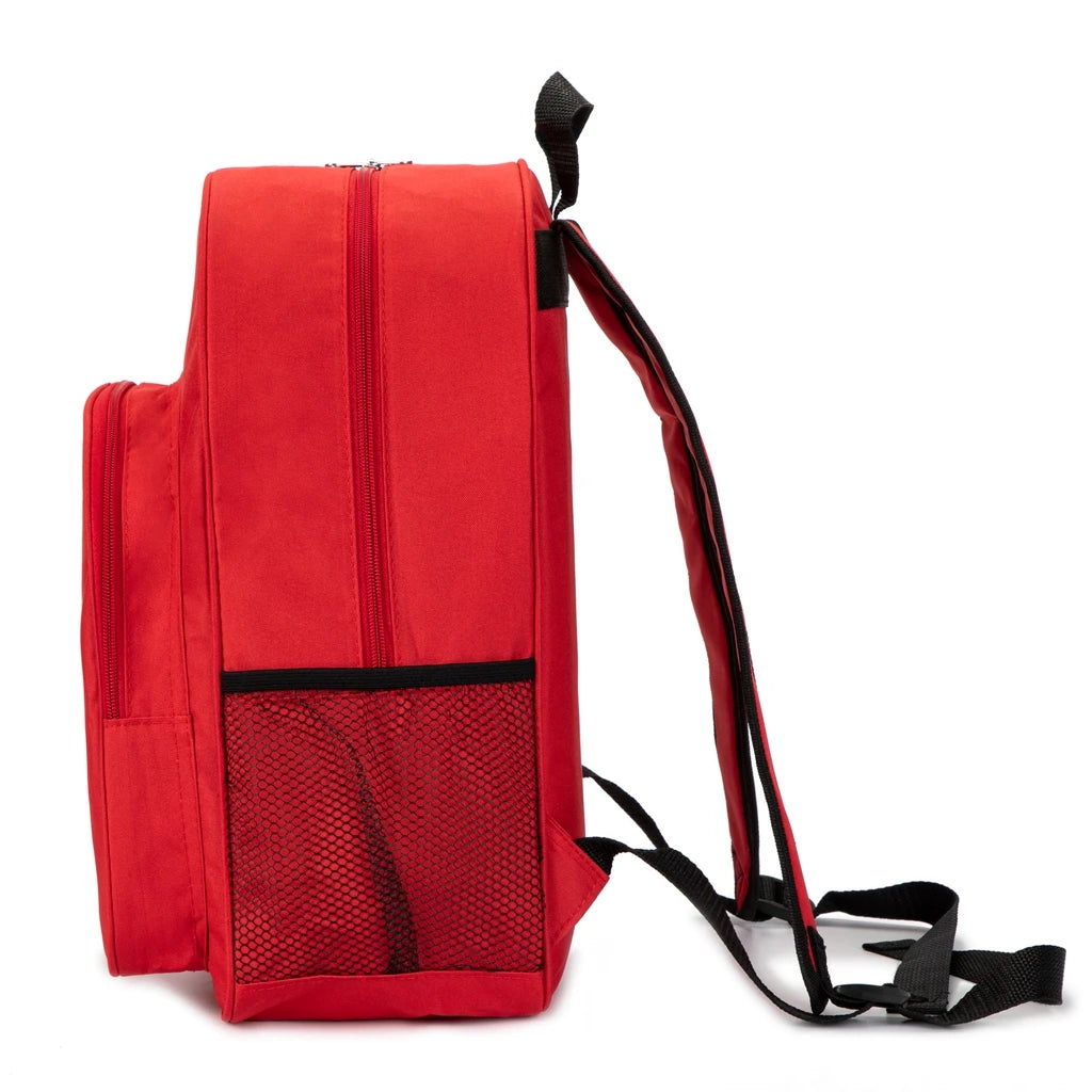 Red Emergency Bag First Aid Backpack Empty Medical Bag Treatment First Responder Trauma Bag for Preschool Child Care Center