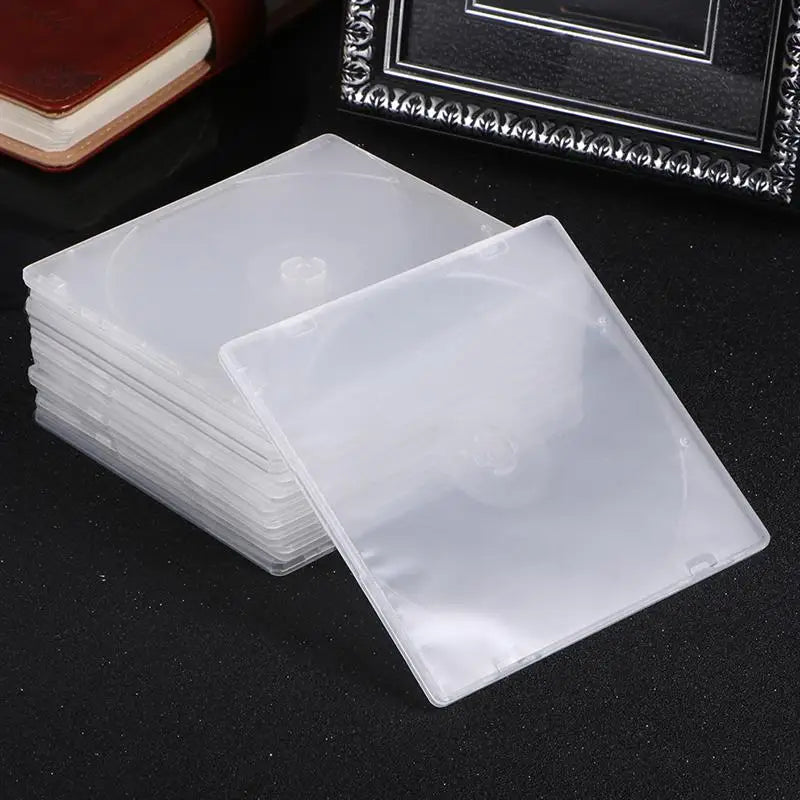 25Pcs Ultrathin DVD Case Transparent Cd Case Portable CD Storage Box for Home Cinema