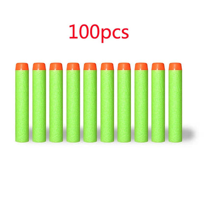 50/100Pcs 7.2cm EVA Soft Bullets for Hollow Hole Head Refill Darts Outdoor Toy Boy Gun Bullet for Series Blasters Children Gifts