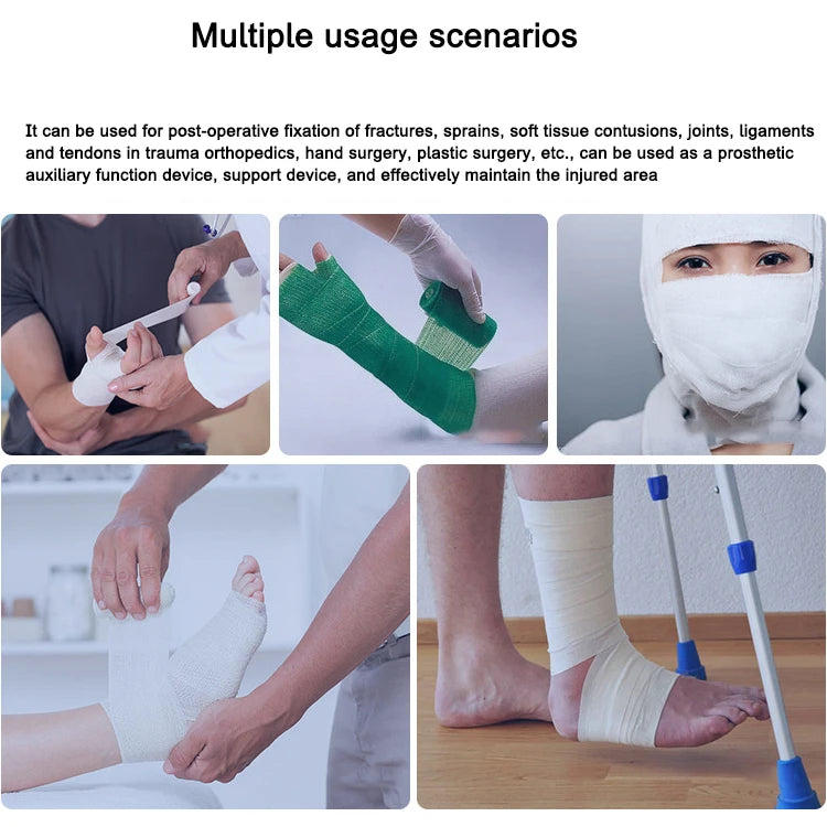 Outdoor Portable First Aid Kit Medical Accessorie Orthopedic Casting Tape Polymer Resin Shaping Bandage Fracture Fixation Splint