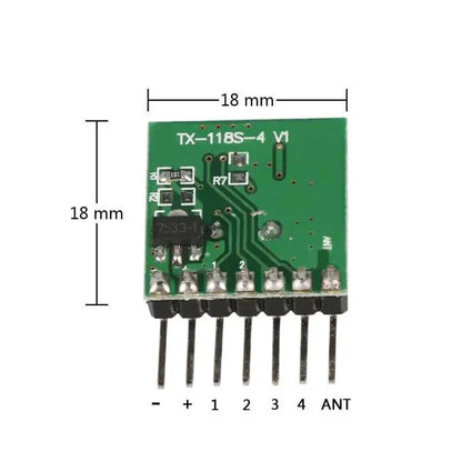 433.00 Mhz Superheterodyne RF Receiver and 433Transmitter Module ASK kits with antenna Small Size  For Diy kit Remote controls