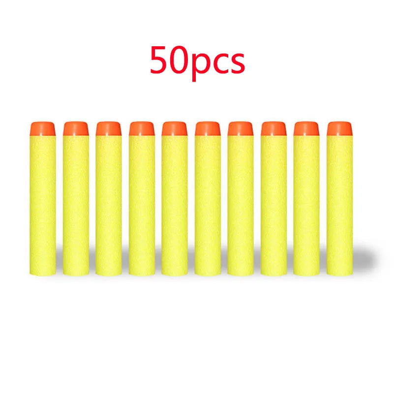 50/100Pcs 7.2cm EVA Soft Bullets for Hollow Hole Head Refill Darts Outdoor Toy Boy Gun Bullet for Series Blasters Children Gifts