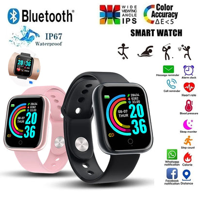 Health Monitor Smart Watch Y68 Men Sports Watches Women Fitness Tracker Bracelet Steps Calorie Bluetooth Wrist Watch D20 Clock