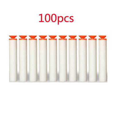50/100Pcs 7.2cm EVA Soft Bullets for Hollow Hole Head Refill Darts Outdoor Toy Boy Gun Bullet for Series Blasters Children Gifts