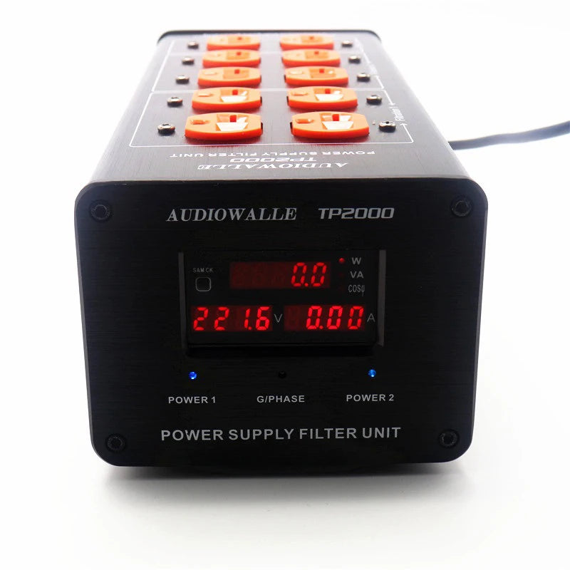 3000W 15A Audio AC Power Conditioner Noise Filter HI FI Amplifier LP US Standard Outlets Aluminum Wall distributor socket