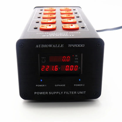 3000W 15A Audio AC Power Conditioner Noise Filter HI FI Amplifier LP US Standard Outlets Aluminum Wall distributor socket