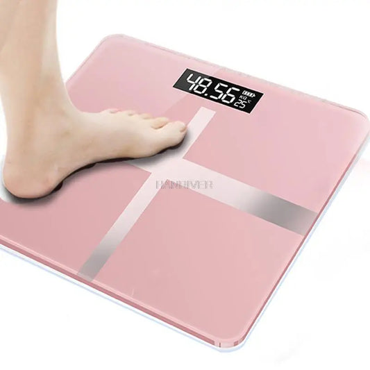 LCD Display Body Weighing Digital Health Weight Scale Bathroom Floor Electronic Body Floor Scales Glass Smart Scales Battery