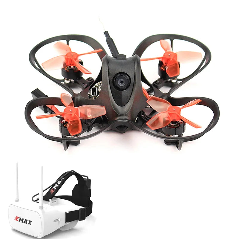 EMAX Nanohawk 65mm 1S Whoop FPV Beginner Indoor Racing Drone FrSky D8 Runcam Nano3 Camera 25mw VTX 5A Blheli_S 5.8G Glasses