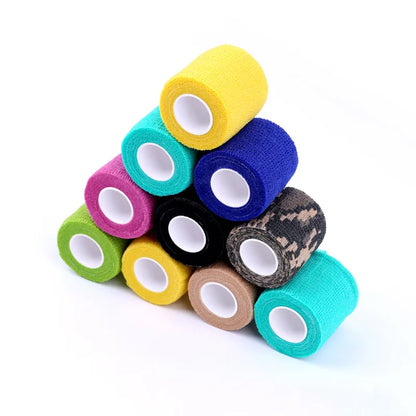 2.5cm*5M Self-Adhesive Elastic Bandage First Aid Medical Health Care Treatment Gauze Tape Emergency Muscle Tape First Aid Tool