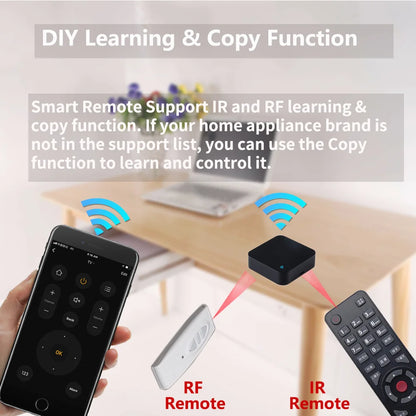 Tuya Smart RF IR Remote Control WiFi Smart Home for Air Conditioner ALL TV LG TV Support Alexa,Google Home