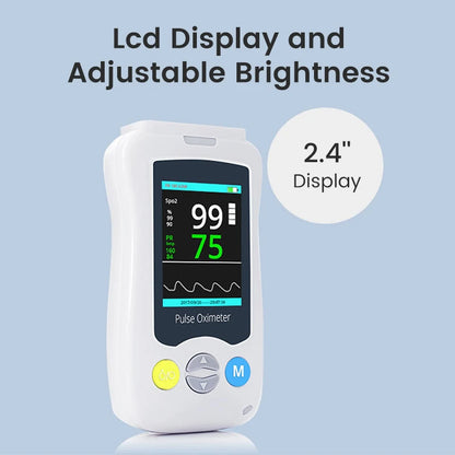 Handheld Finger Pulse Oximeter Portable Fingertip Blood Oxygen Saturation Meter SPO2 PR Heart Rate Monitor Oxymetre Oximetro