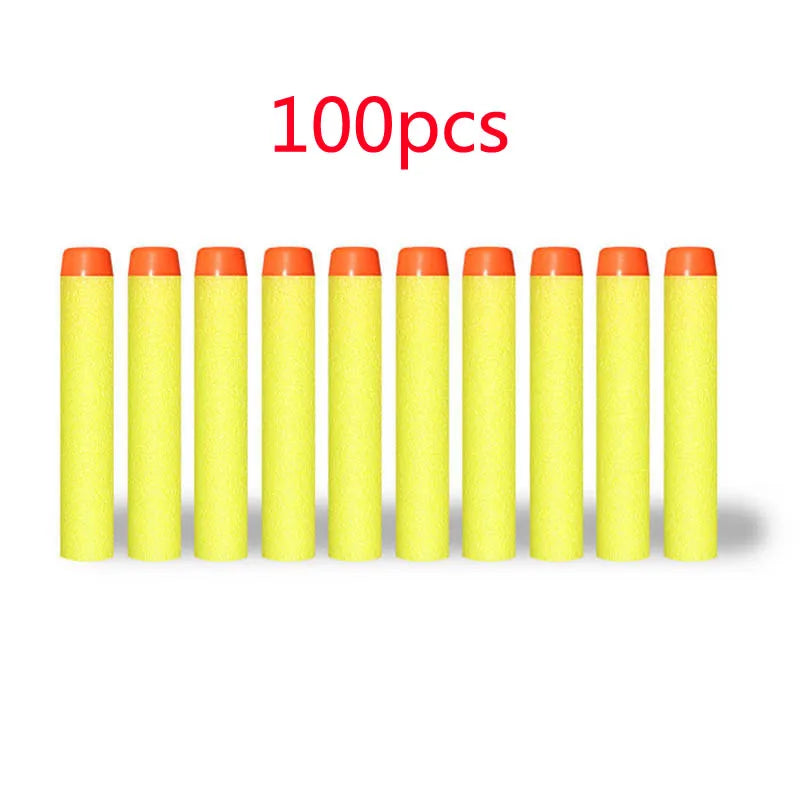 50/100Pcs 7.2cm EVA Soft Bullets for Hollow Hole Head Refill Darts Outdoor Toy Boy Gun Bullet for Series Blasters Children Gifts