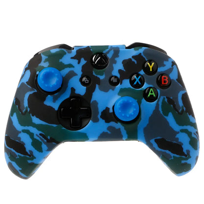 Camouflage Silicone Gamepad Cover + 2 Joystick Caps For XBox S Controller HX6A