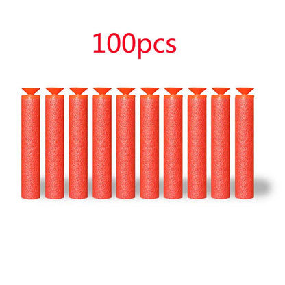 50/100Pcs 7.2cm EVA Soft Bullets for Hollow Hole Head Refill Darts Outdoor Toy Boy Gun Bullet for Series Blasters Children Gifts
